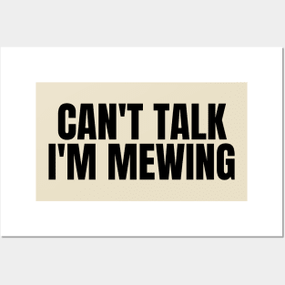 Can't Talk, I'm Mewing Posters and Art